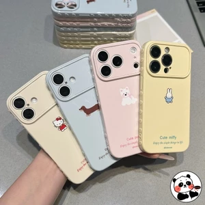 Ốp Điện Thoại Dễ Thương Cho iPhone 17 Air 17E 16E 16 15 Plus Pro Max 17ProMax 16ProMax Bên Hình Trái Tim Hoạt Hình Kitty Cat Miffy Vỏ Mềm Chống Sốc