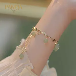 PNPIA- Vòng Tay Ngọc Hetian Cho Nữ Hợp Thời Trang Ngôi Sao Trái Tim sel Vòng Tay Quyến Rũ Cho Bé Gái Phụ Kiện Trang Sức Luy Vòng Tay