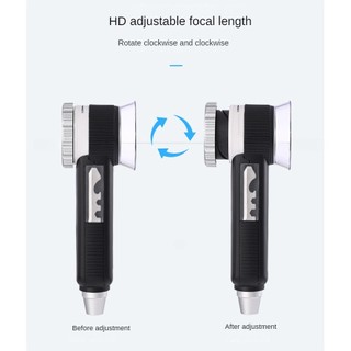 7 Đèn Led 30X Sạc USB Kính lúp UV tím xác minh ánh sáng đánh giá cổ Trang sức cầm tay Kính lúp