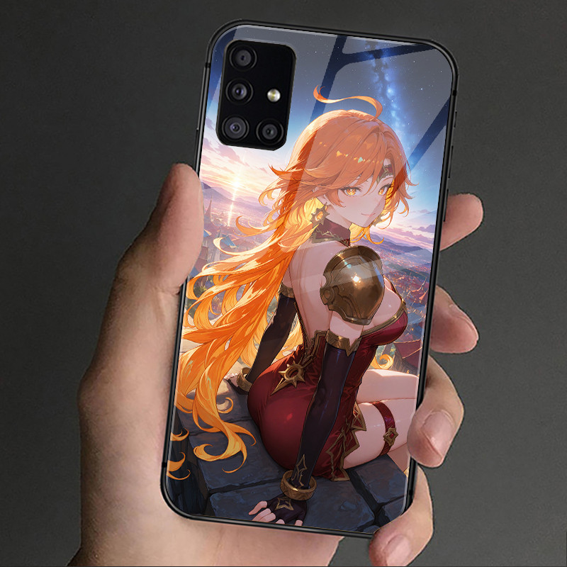 Ốp Điện Thoại Kính Genshin Impact Mavuika 01 Cho Samsung Galaxy A14 A16 A30 A22 A32 A33 A15 A35 A42 A55 A56 4G A52 A53 A54 A70 A71 A72 A73 5G