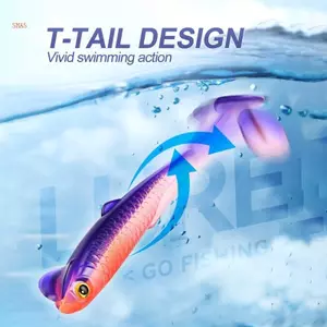 Shas 6 Mồi Bơi T Đuôi Mồi Câu Cá Mồi Mái Chèo Đuôi Swimbait Nhân Tạo Mồi