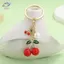 HFTOY Cherry Mặt Dây Chuyền Móc Khóa Dành Cho Nữ Dễ Thương Túi Trang Trí Đa Năng Trang Sức Chìa Khóa Ô Tô Phụ Kiện Hợp Thời Trang Charm Móc Khóa ~