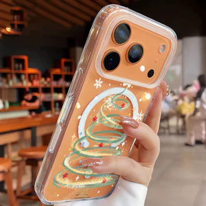 Ốp bảo vệ iPhone họa tiết ruy băng hỗ trợ sạc không dây từ tính - iP7/8/X/XS/XR/11/12/13/14/15/16/17/Plus/Air/Pro/Max