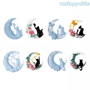 Unstop * DIY Nhựa Đúc Khuôn Mặt Dây Chuyền Khuôn Thủ Công Khuôn Hình Mặt Trăng Trang Trí Tường Khuôn Trang Trí Chất Liệu Silicon f