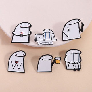 Trâm Huy Hiệu Stickman Hoạt Hình Dễ Thương Made from Kim Loại - Phụ Kiện Cá Tính cho Balô và Quà Tặng Bạn Bè