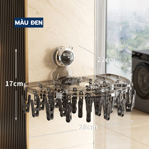 Kẹp phơi đồ hình gấu xinh xắn, hút chân không gắn tường tiện dụng và chắc chắn