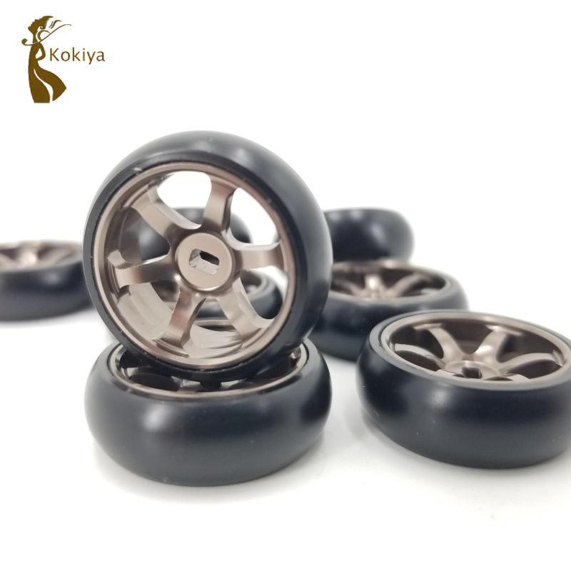 RC Slick Bánh Xe Lốp Bánh Xe Vành Cho K969 1: 28 Xe Bánh Xích Xe DIY Phụ Kiện