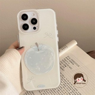 Ốp Điện Thoại Nơ Xanh Đơn Giản Cho Redmi K80 K70 K70E K60 K60E K50 K50i K40 K40S K30 K30i Pro Ultra Gaming 5G 4G Ins Style Cream Vỏ Trắng Chống Rơi Ốp Lưng