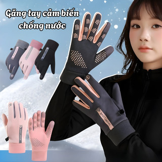 Găng Tay Cảm Ứng Mùa Đông Giữ Ấm Chống Trượt, Găng Tay Đi Xe Máy Nam Nữ Chống Gió Cảm Ứng Màn Hình