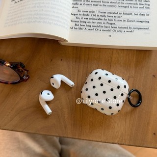 Chấm bi đen đơn giản màu trắng cho AirPods Pro3 [2025] AirPods Pro2 Pro 4 3 2 1 Apple Bluetooth Tai nghe không dây Bảo vệ chấm trắng