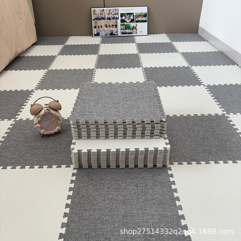 🌟Bốn Mùa Vải Lanh Cotton Thảm Phòng Ngủ Khâu Xốp Sàn Thảm Phòng Khách Thảm Cắt Hoàn Toàn TP64