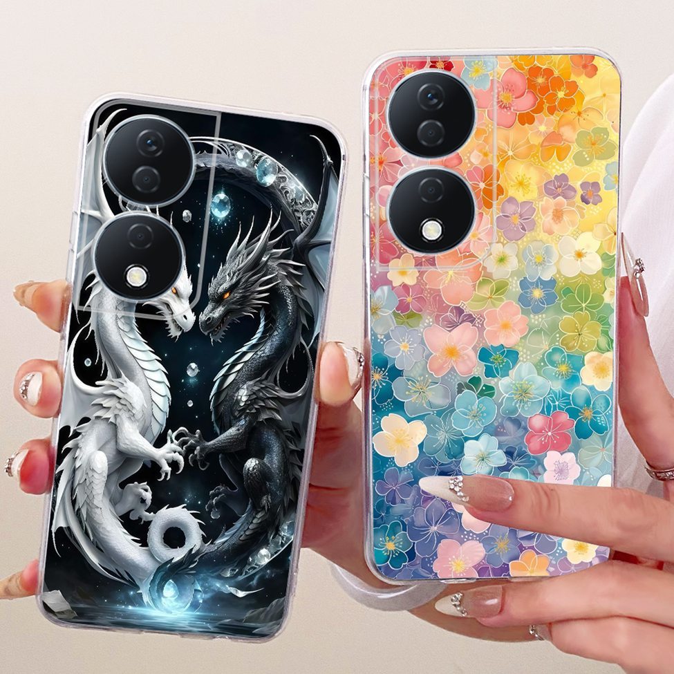 Vỏ trong suốt Honor X7B Vỏ hình con bướm thời trang dễ thương Vỏ sơn mát mẻ ngộ nghĩnh CLK-LX1 CLK-LX2 CLK-LX3