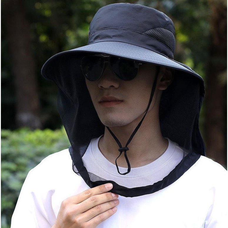 Mũ bảo vệ làm vườn - Chống ong muỗi, Mũ chống nắng, chống muỗi / lưới chống ong, mũ bắt ong, Có Lưới Chống Muỗi