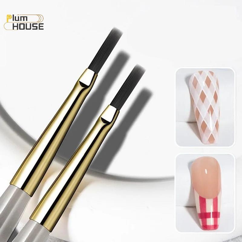 PlumHOUSE Móng Tay Nghệ Thuật Tranh Bàn Chải Acrylic Đường Bút Sọc Lưới Hoa Vẽ Màu Nước Bàn Chải UV Gel DIY Thiết Kế Làm Móng Tay VN