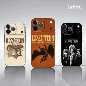 Ốp Điện Thoại TP-1 Band L-Led Z-Zeppelins Cho IPhone 17 16 15 14 13 12 11 Pro Max Plus Mini Đen Mờ Vỏ Mềm Funda