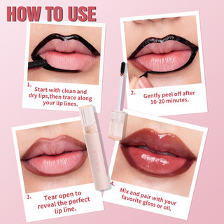 OLIBOLLA Lip Liner Son bóng có thể xé được Son môi không phai màu chống thấm nước lâu trôi