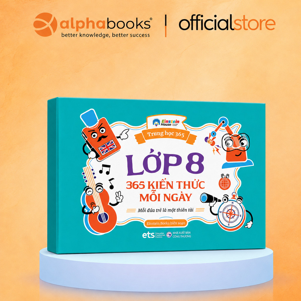Flashcard - Trung Học 365 – Lớp 8: 365 Kiến Thức Mỗi Ngày, Cẩm Nang Tư Duy & Khám Phá (ETS)