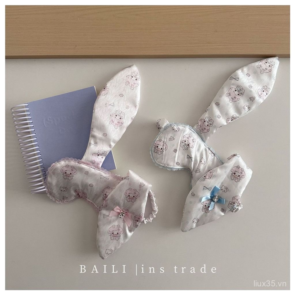 LXY Hàng Ngủ Hai Chiều Hoạt Hình Hoa Nhỏ Thỏ Cotton Nguyên Chất Kim Cương Giả Mặt nạ Mắt Bóng Thân Thiện Với Da Mặt nạ Mắt Ngủ Mềm Mại Thân Thiện Với Da