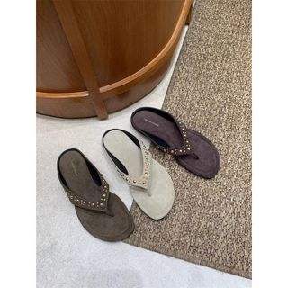 Retro Đế Dày Flip-Flops Flip-Flops Nữ Mặc Ngoài Mùa Hè 2026 Tất Cả Trận Đấu Phong Cách Kỳ Nghỉ Dép Đi Biển Flat Dép