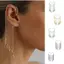 PNPIA- Bông tai móc tai kim loại thời trang 1 Cặp không xuyên thấu không lỗ tai Thoải mái Trang sức nhẹ cho du lịch