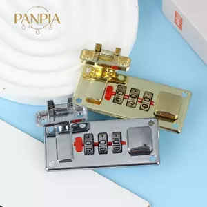 PNPIA- Kết Hợp Lo Cho Hộp Trang Sức Gỗ 3 Chữ Số Mật Khẩu Chốt Cố Định Mã An Toàn Kim Loại Thủ Công Phần Cứng