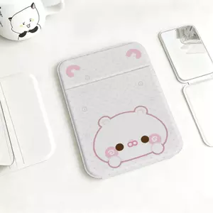 Gương trang điểm gấp họa tiết gấu mềm dễ thương chống trầy tiện dụng cầm tay