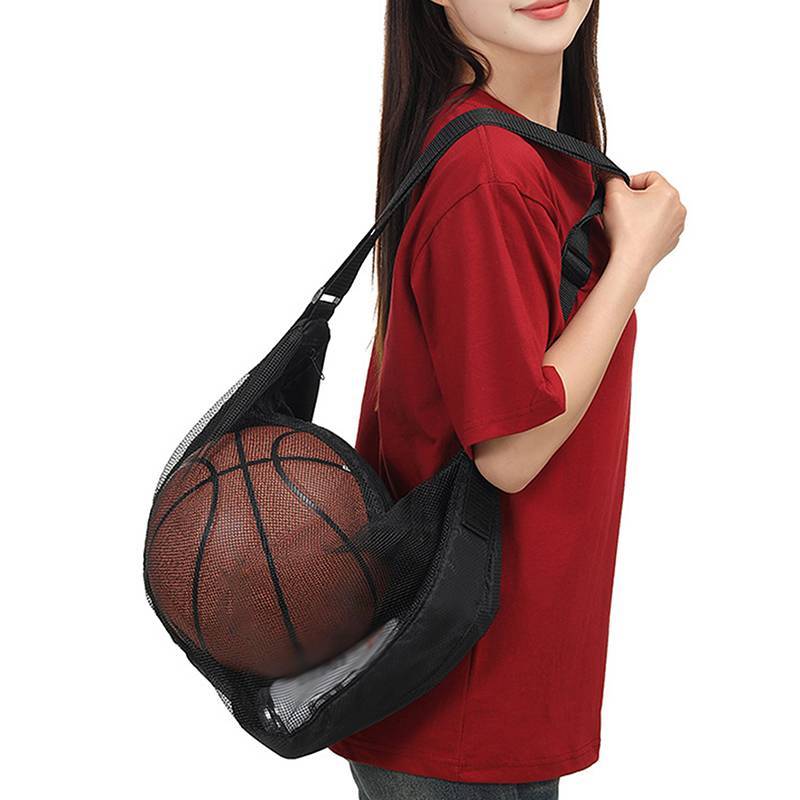 [Mar-T] 1 Túi Bóng Đơn Có Dây Kéo Túi Bảo Quản Bóng Lưới Nhà Thơ Thiết Bị Thể Thao Dây Rút Sling Bảo Quản Lưới Mang Bóng Rổ