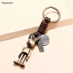 Bigapple Vintage Khắc Đồng Robot Bapa Xe Móc Khóa Phụ Kiện Quà Tặng Thời Trang RDG