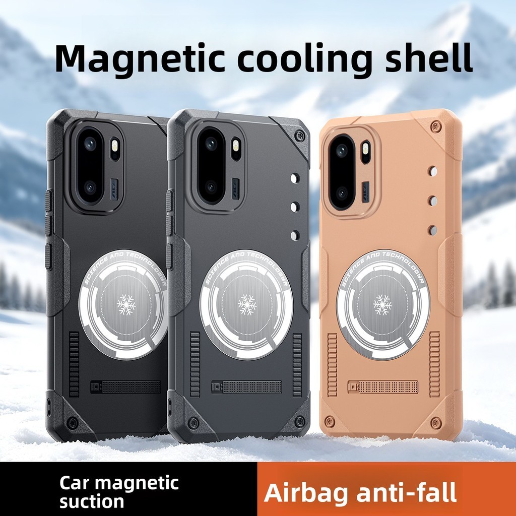 Mimi Mới Cho 1 + 15R 15T 15 13 Ace 6 6T 6 Ultra OnePlus Turbo 6 6V Realme Neo 8 Từ Graphene Làm Mát Tản Nhiệt Vỏ Điện Thoại Giáp Chống Rơi Vỏ Mỏng Ánh Sáng
