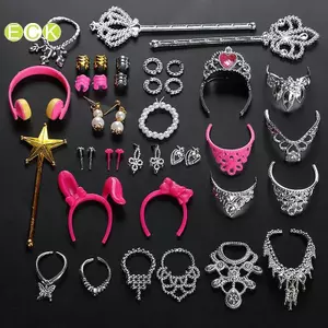 20 Chiếc Bông Tai Đa Năng Vòng Tay Vương Miện Cho 1 / 6 Phụ Kiện Búp Bê Bộ Thời Trang Trang Trang Sức Búp Bê Bé Gái Đồ Chơi Trang Trí DIY Đẹp