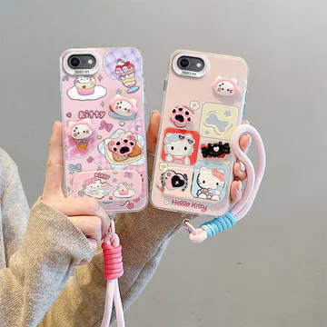 ốp lưng iPhone 7 ốp lưng iPhone 8 ốp iPhone se 2020 ốp lưng iPhone se 2022 Dành cho vỏ iPhone Được trang bị khung gương Vỏ điện thoại cứng búp bê 3D BB-CYJZ