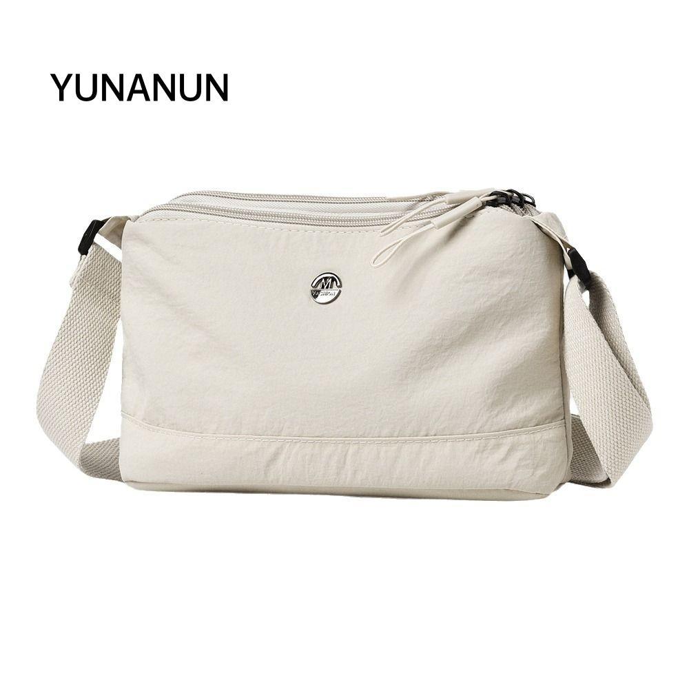Túi đeo chéo YUNAUN, Nhiều túi Túi đeo vai nữ màu trơn, Phong cách thông thường hợp thời trang Vải Nylon mềm sức chứa lớn Du lịch