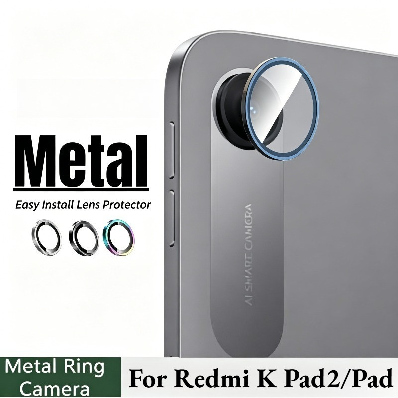 Dành Cho Redmi K Pad2 Pad 9D Hợp Kim Nhôm Bảo Vệ Ống Kính Máy Ảnh Vòng Bao Phim Cho Redmi K Pad 2 Mặt Sau Ống Kính Cường Lực Bảo Vệ