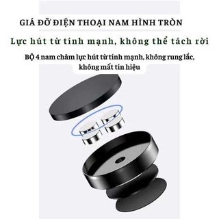 Giá đỡ điện thoại ô tô, giá đỡ điện thoại nam châm từ tính hút cực mạnh xoay 360 độ  Auto247