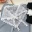 AqToCna Nữ Frilly Ren Khăn Chuyển Đổi Đầu Tam Giác Quấn Thắt Lưng Dây Xích Cho Trang Phục Ăn Tối Thanh Lịch AqToCna
