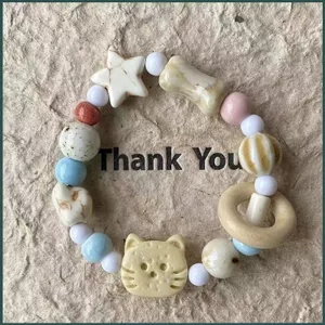 SQ Hoạt Hình Dễ Thương Hello Kitty Vòng Tay Gốm Học Sinh Bé Gái Trang Phục Phụ Kiện Quà Tặng Ngày Lễ Tình Nhân Cho Bạn Gái