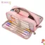 Túi đựng bút chì BEABOUT, Bút chì 3 ngăn dung tích lớn, Bút chì sắp xếp dây kéo đa chức năng Túi đựng bút bền cho văn phòng