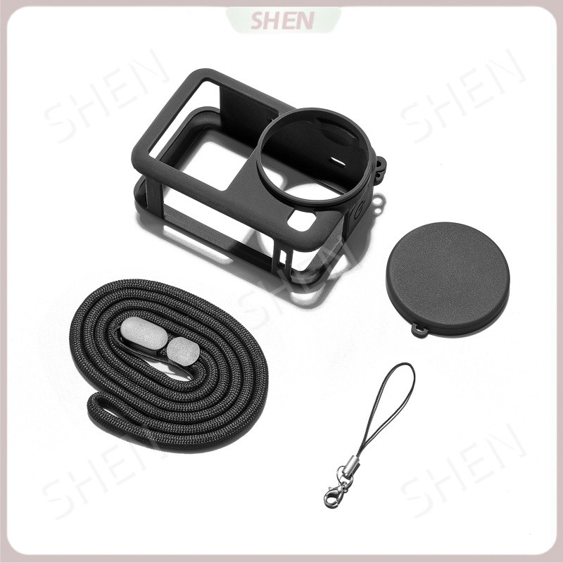 PULUZ Fat Niu Thích hợp cho DJI DJI Osmo Action 6 Camera hành động Vỏ bảo vệ silicon có dây buộc cầm tay