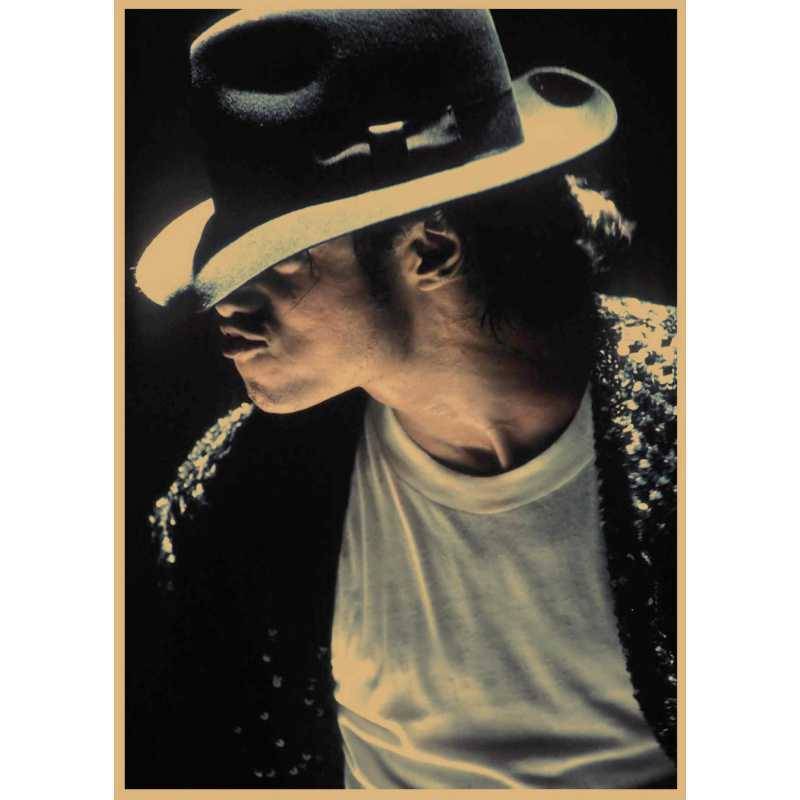 Poster cổ điển của siêu sao Michael Jackson, ca sĩ, tranh canvas cho phòng ngủ, phòng ký túc xá trang trí nhà cửa