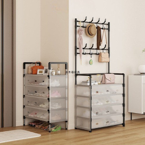 Kệ Giày Dép 5 Tầng Inox Có Nắp Đậy Chắn Bụi, Chắc Chắn, Sắp Xếp Gọn Gàng