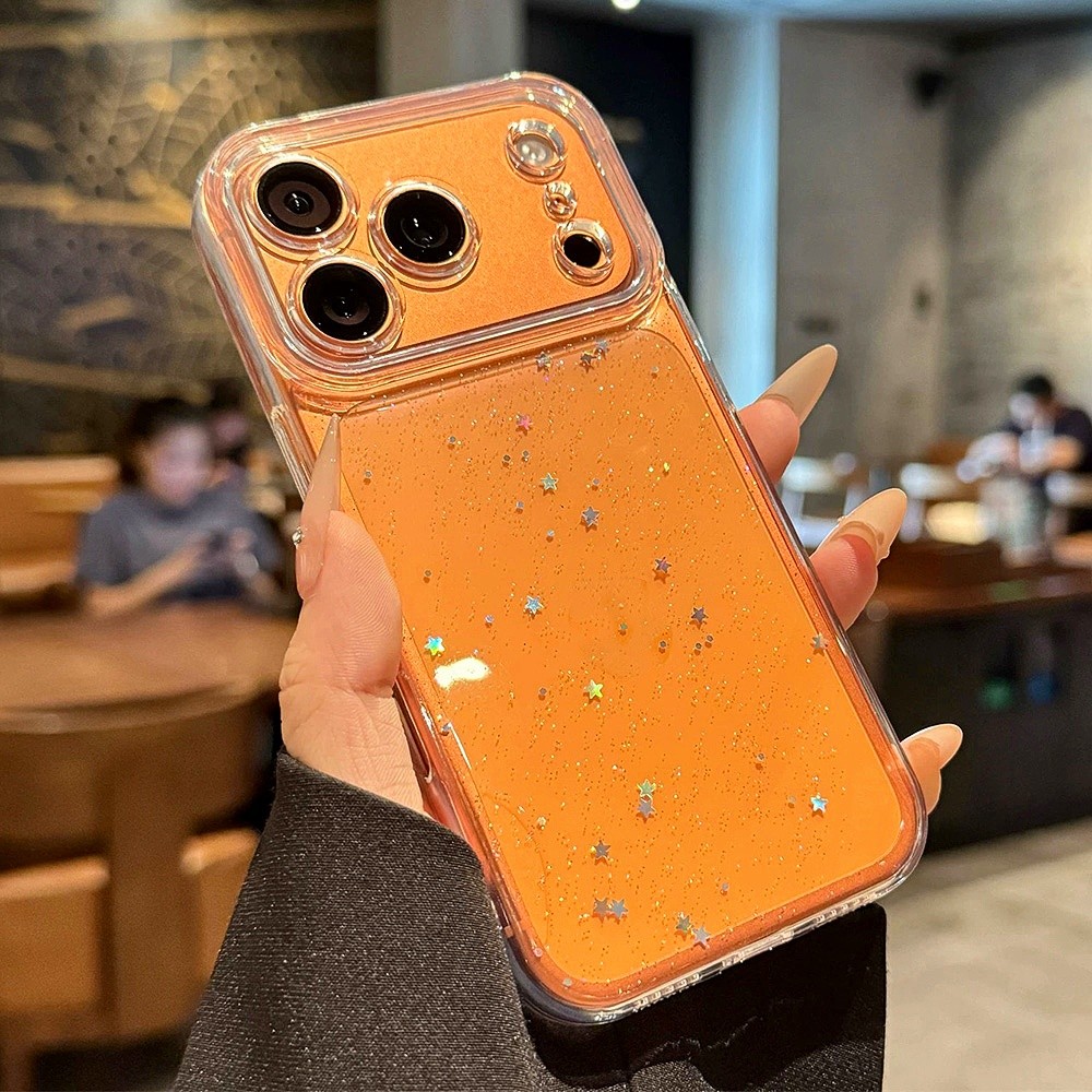 Ốp Điện Thoại Nhựa Ngôi Sao Nhiều Màu Sắc Cho iPhone 17 Pro Max 17 Air 16 Plus 15 14 13 12 11 Vỏ Bảo Vệ Chống Sốc