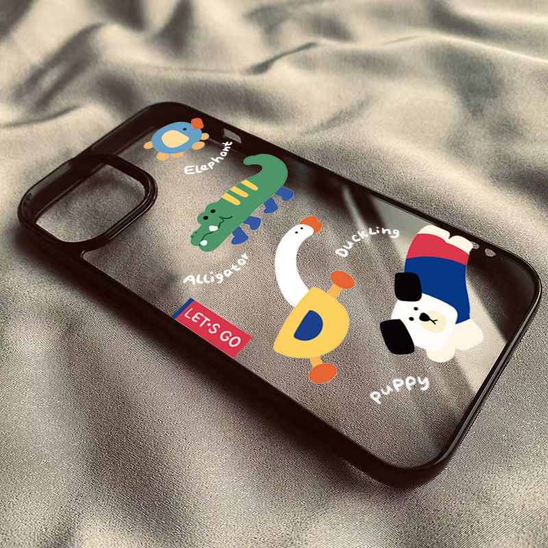 Dành Cho Samsung S23 S24 FE S25 S24 Ultra S23 S22 S21 Plus S20 S21 FE Vui Vẻ Chó Dễ Thương Acrylic Trong Suốt Chống Sốc