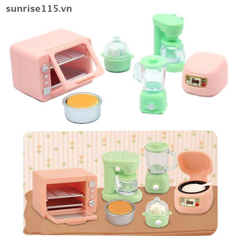 SRVN 1 Bộ 1: 12 Nhà Búp Bê Bếp Cơm Thu Nhỏ Lò Vi Sóng Máy Trái Cây Máy Hấp Trứng Đồ Dùng Nhà Bếp Mô Hình Trang Trí Nhà Búp Bê Phụ Kiện.