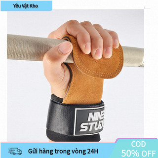 【COD】Phụ kiện tập gym: găng tay hở mu tay linh hoạt và dây kéo lưng - Tăng hiệu quả và an toàn cho nhiều bài tập thể hìn