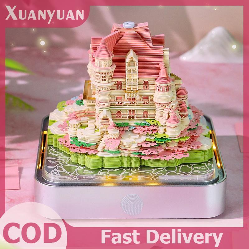 XUAN Time Piece Lịch 2026 Lịch Để Bàn Có Đèn LED 3D Lịch Xé Khắc Giấy Nghệ Thuật Miếng Lót Notepad Quà Tặng Giáng Sinh Tân Gia Trang Trí Máy Tính Để Bàn VN