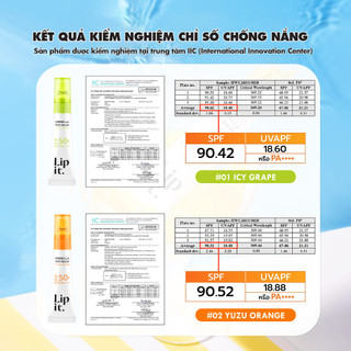Son Dưỡng Môi Chống Nắng Có Màu LIP IT SPF50+ PA++++ 8g Hỗ Trợ Dưỡng Ẩm Và Bảo Vệ Môi Umbrella Sun Balm