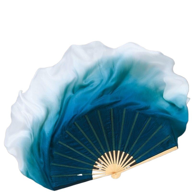 Hai Mặt Mô Phỏng Silk Dance Fan Melan Gradient Dance Fan Melan Lone Moon Yanran Sách Vũ Điệu Đơn Giản Dân Tộc Cổ Điển 25.12.11