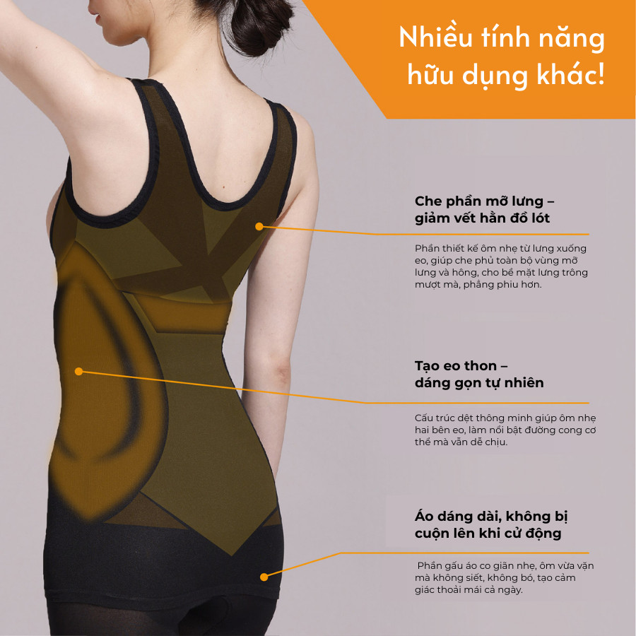 Áo định hình liền thân Wacoal I24SFZ001 smart slim nhẹ thoáng dễ chịu - 24SFZ001
