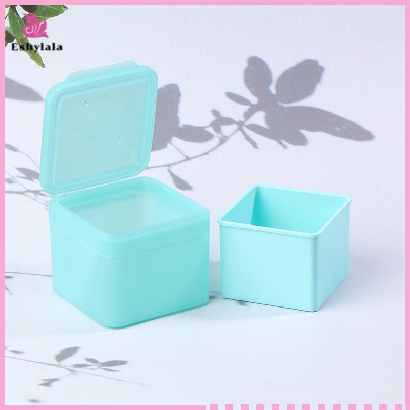 300g Dụng cụ tẩy trang vuông hai lớp Hộp bông Flip Cover Tự kết hợp Nhíp Hộp lưu trữ miếng bông [MỚI]