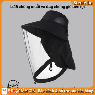 Mũ chống nắng màn che - Chống ong muỗi, Mũ chống nắng, chống muỗi / lưới chống ong, mũ bắt ong, Có Lưới Chống Muỗi